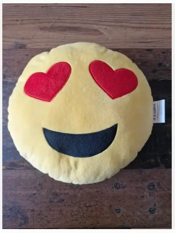 Hartjes smiley kussen
