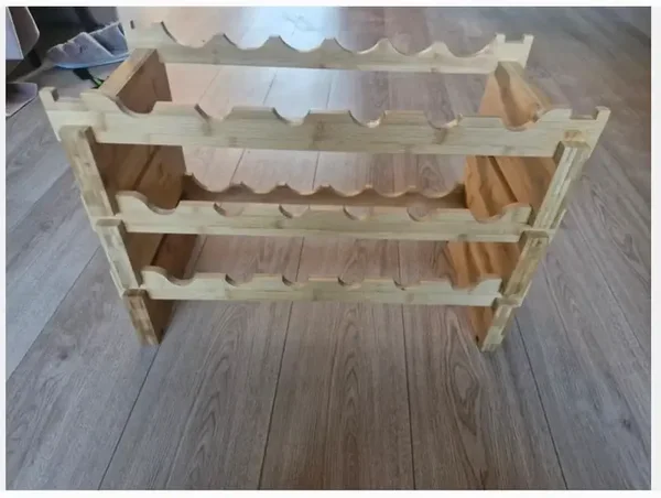 Houten wijnrek