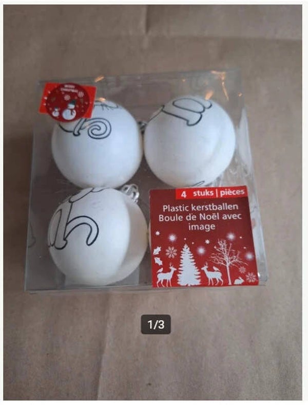 Kerstballen cat and dog