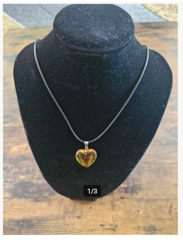 Ketting Met doorzichtig geel hart