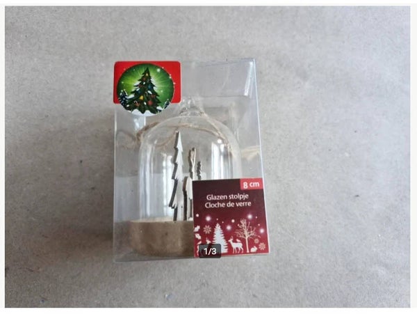 Kleine stolp 8cm met rendier en bomen