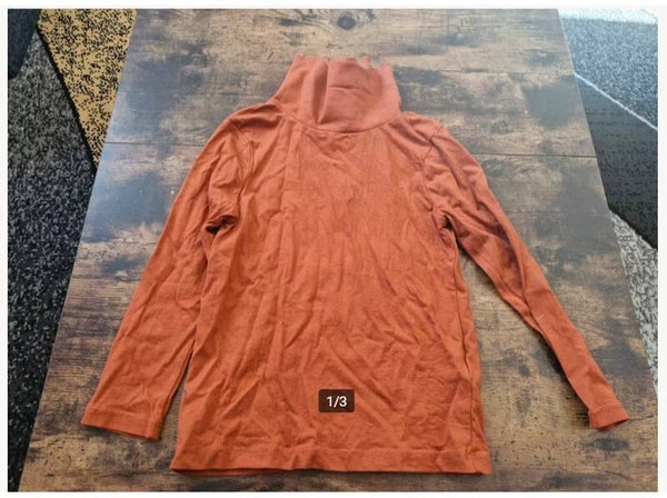 Bruin shirt Met kol Maat 110