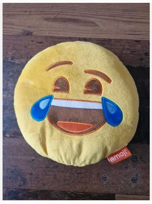 Lach emoji kussen