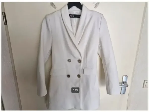 Lang wit net jasje Maat s