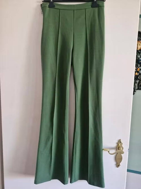 Nette donkergroene broek - Maat S