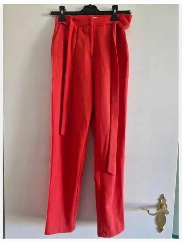 Rode nette broek maat XS