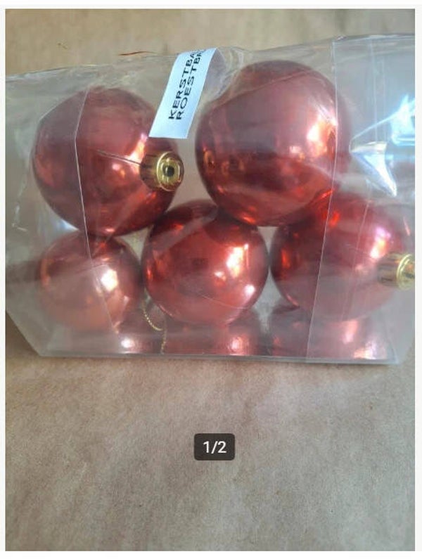 Roestbruine kerstballen 35