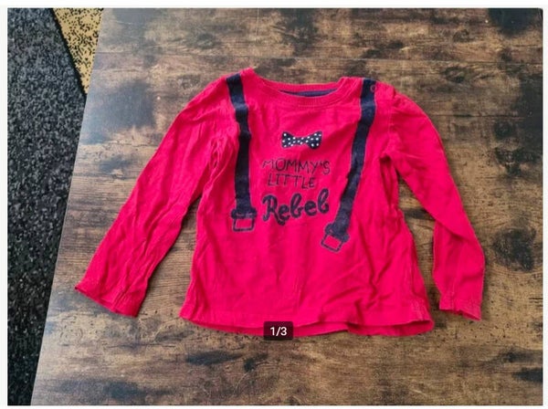Rood mommy's rebel shirt Maat 92