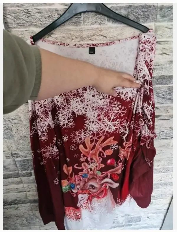 Rood witte kerst shirt Maat 5xl