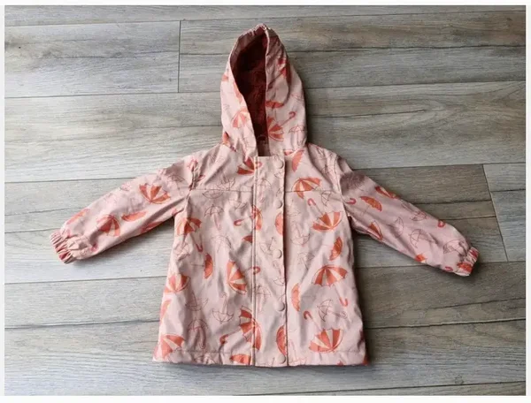 Roze oranje regenjas Maat 92