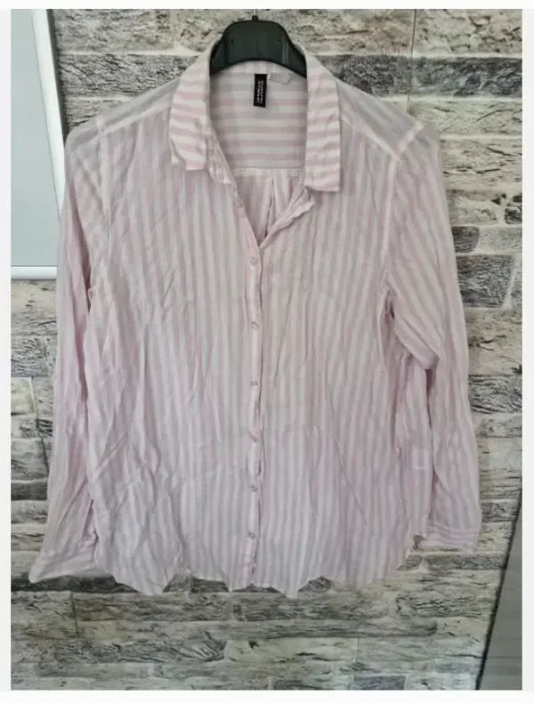 Roze wit Gestreepte blouse maat 40