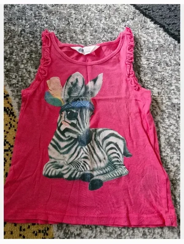 Roze zebra hemdje maat 98-104