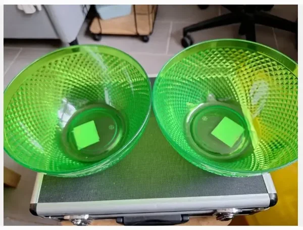 Set van 2 groene schalen