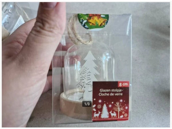 Kleine stolp 8cm Met liggend rendier