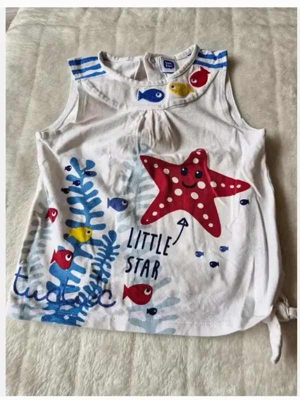 Wit little star tshirt maat 98