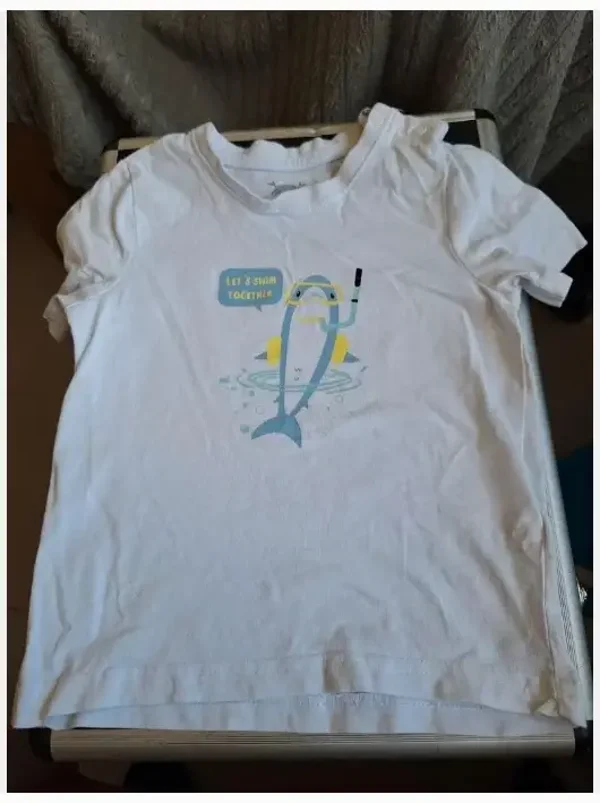 Wit tshirt swim maat 86-92