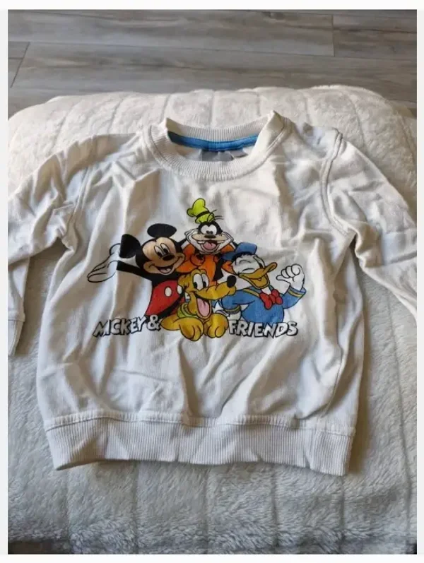 Witte Mickey en friends trui maat 80