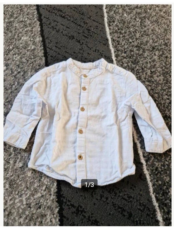 Lichtblauw overhemd Maat 74