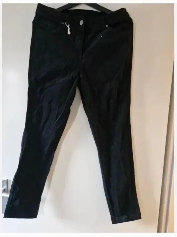 zwarte suede broek maat 40