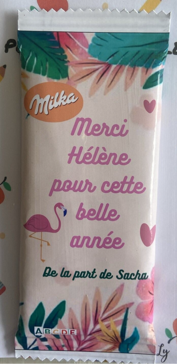 Plaquette de chocolat Milka personnalisée
