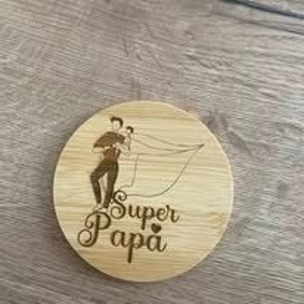 Sous verres en bambou gravés