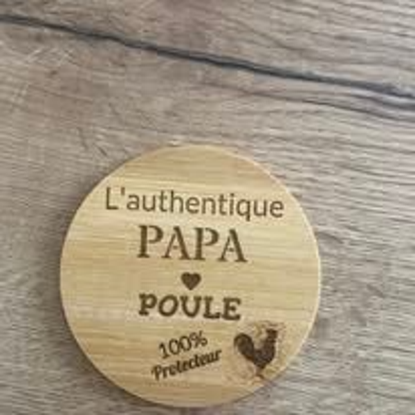 Sous verre en bambou gravé