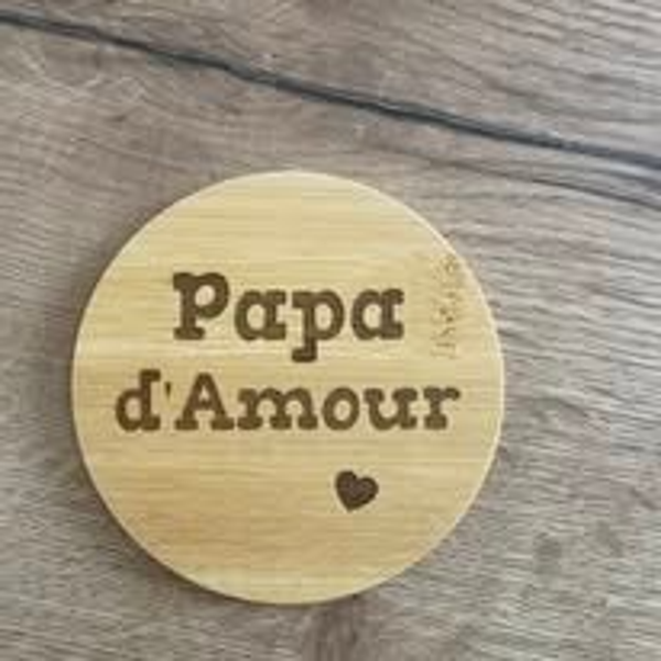 Sous verres en bambou gravés