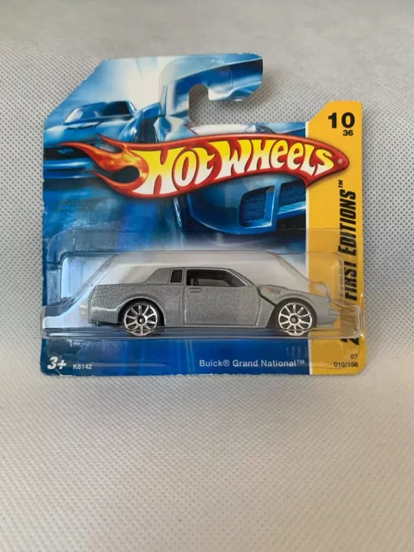 Hot Wheels BUICK GRAND NATIONAL - 2007 New Models #10 - 1st Casting! Silver with a 1:64