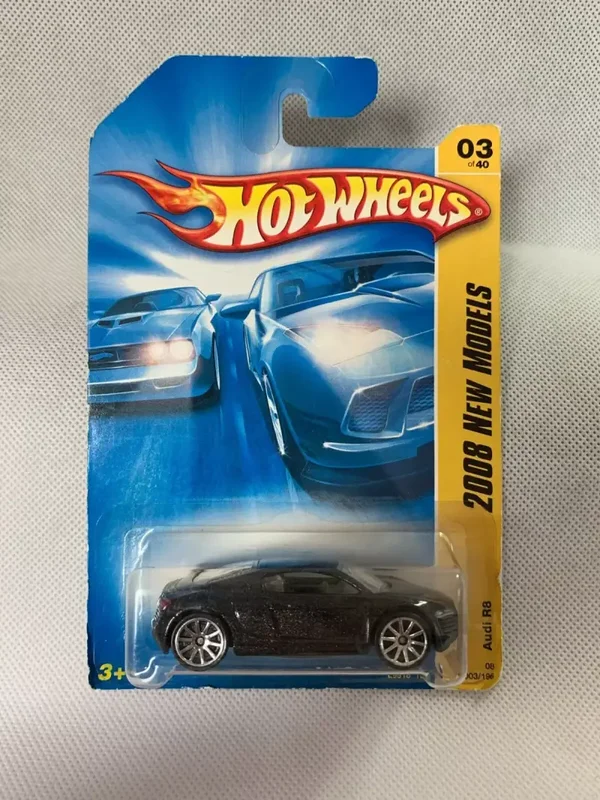 Hot Wheels Audi R8-Metallic Black With Grey Interior-2008