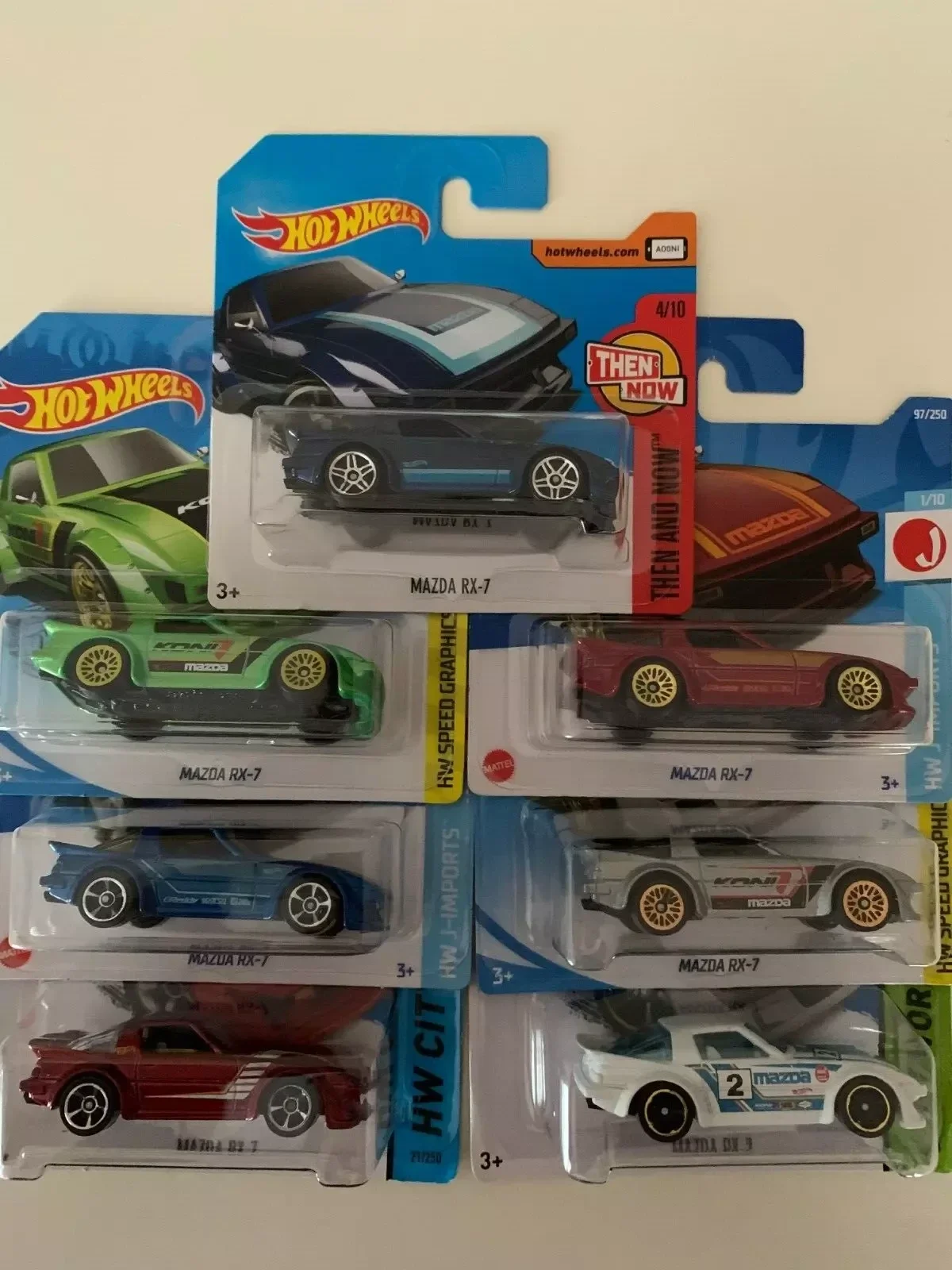 Set from 7 x Hot Wheels Mazda RX-7
