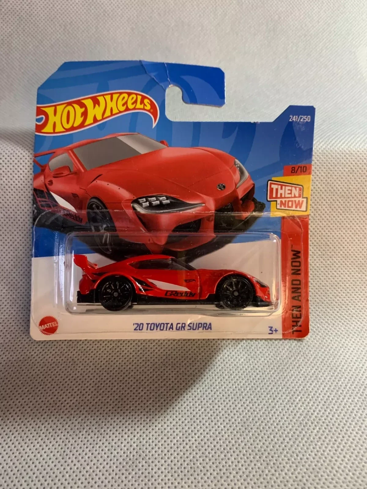 '20 Toyota GR Supra Red Hot Wheels 2022 Short Card HCT62 1:64 Scale Toy Car