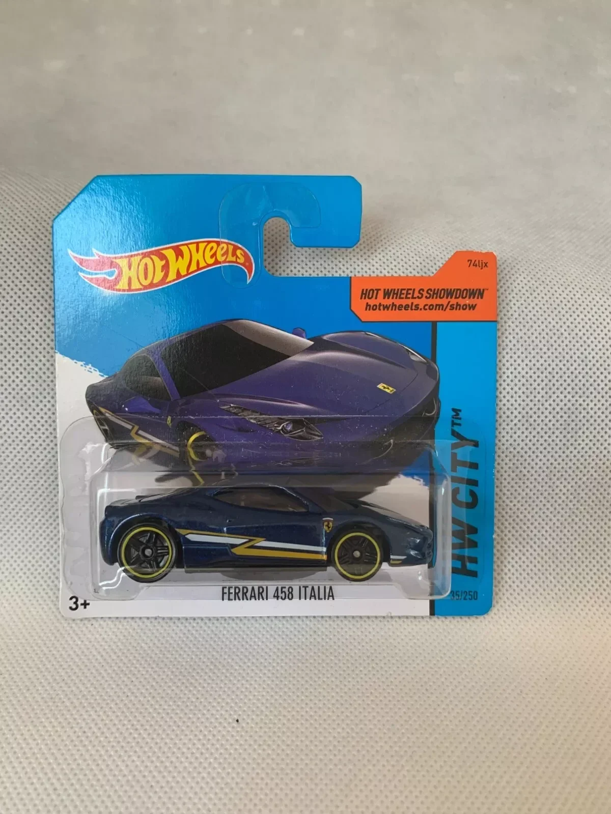 Hot Wheels Ferrari 458 Italia Dark Blue 2014 HW City