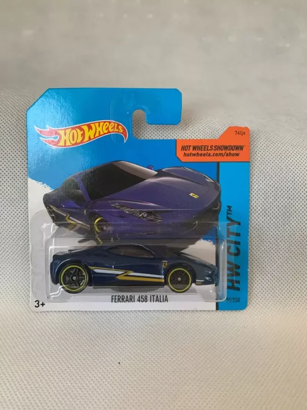 Hot Wheels Ferrari 458 Italia Dark Blue 2014 HW City