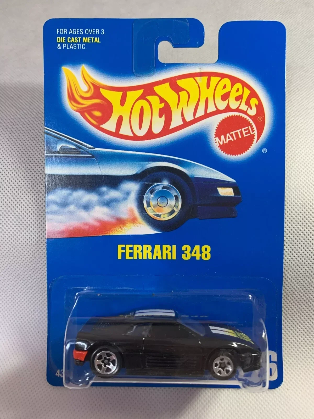 Hot Wheels - #226 - Black Ferrari 348 5SP Wheels - New on Card.