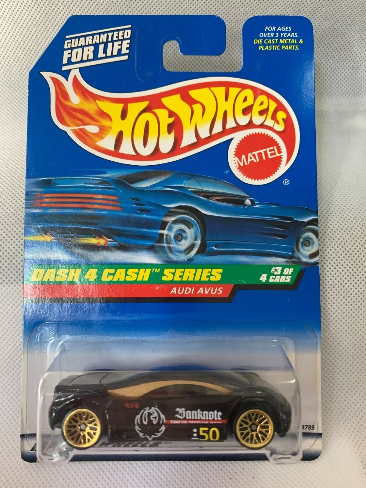 Hot Wheels 1998 Audi Avus Dash For Cash 3/4 Black #723 New On Card