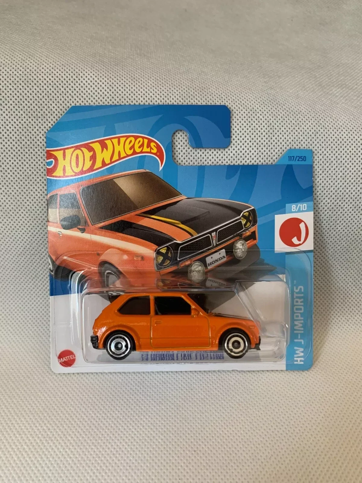 Hot Wheels ‘73 Honda Civic Custom Orange Hotwheels Short Card 2023 NEW HKk67