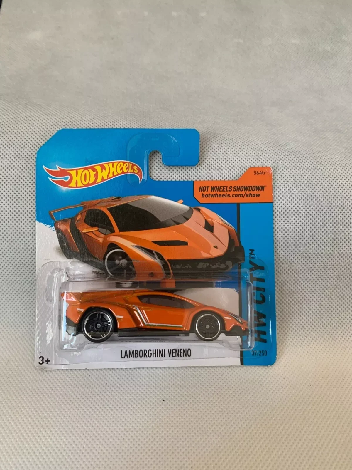 Hot wheels 2014 - LAMBORGHINI VENENO [ORANGE] NEAR MINT VHTF SHORT CARD GOOD