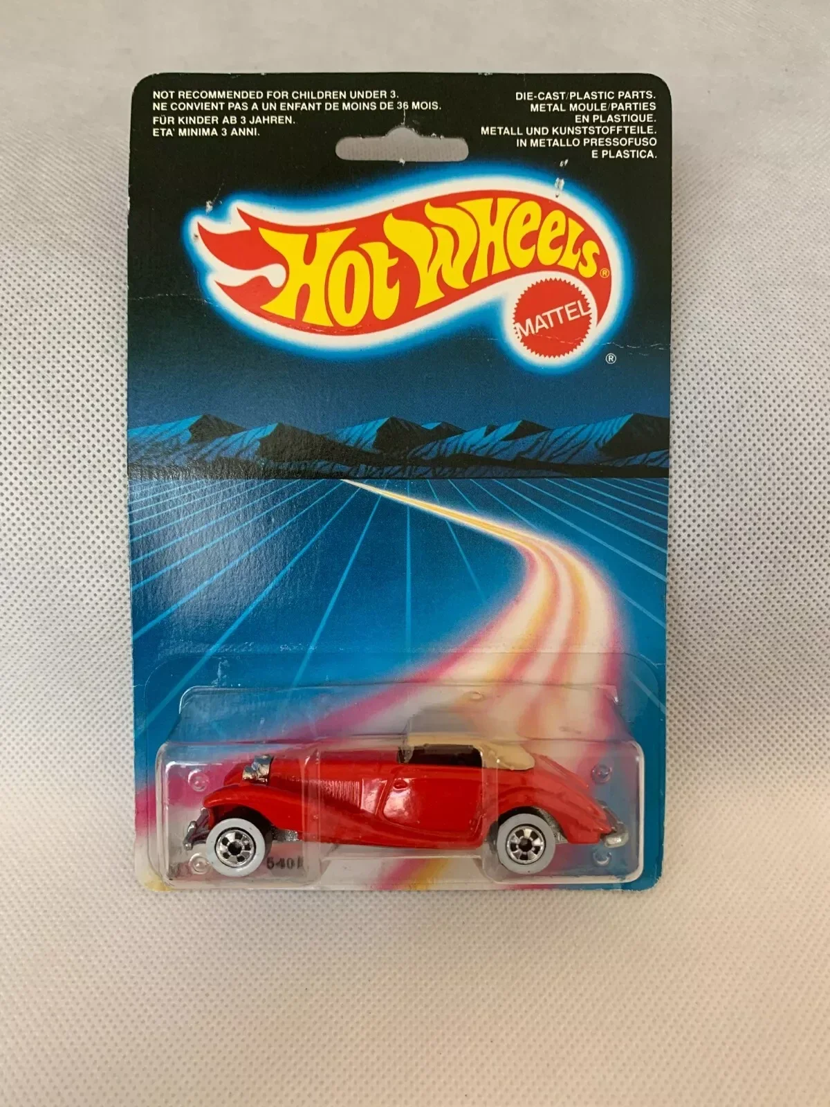 Hot Wheels No.3911 Carded 1986 Red Mercedes 540K