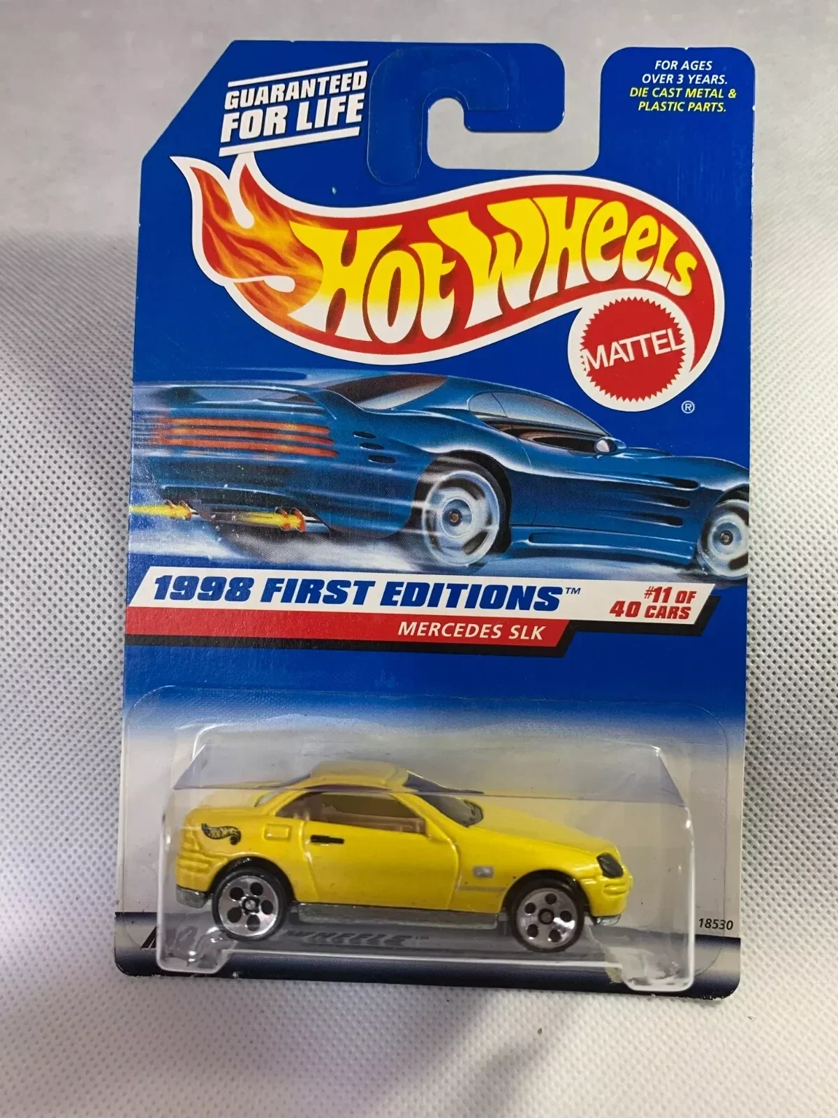 Hot Wheels 1998 First Editions Mercedes SLK 11 Of 40 #646 Yellow