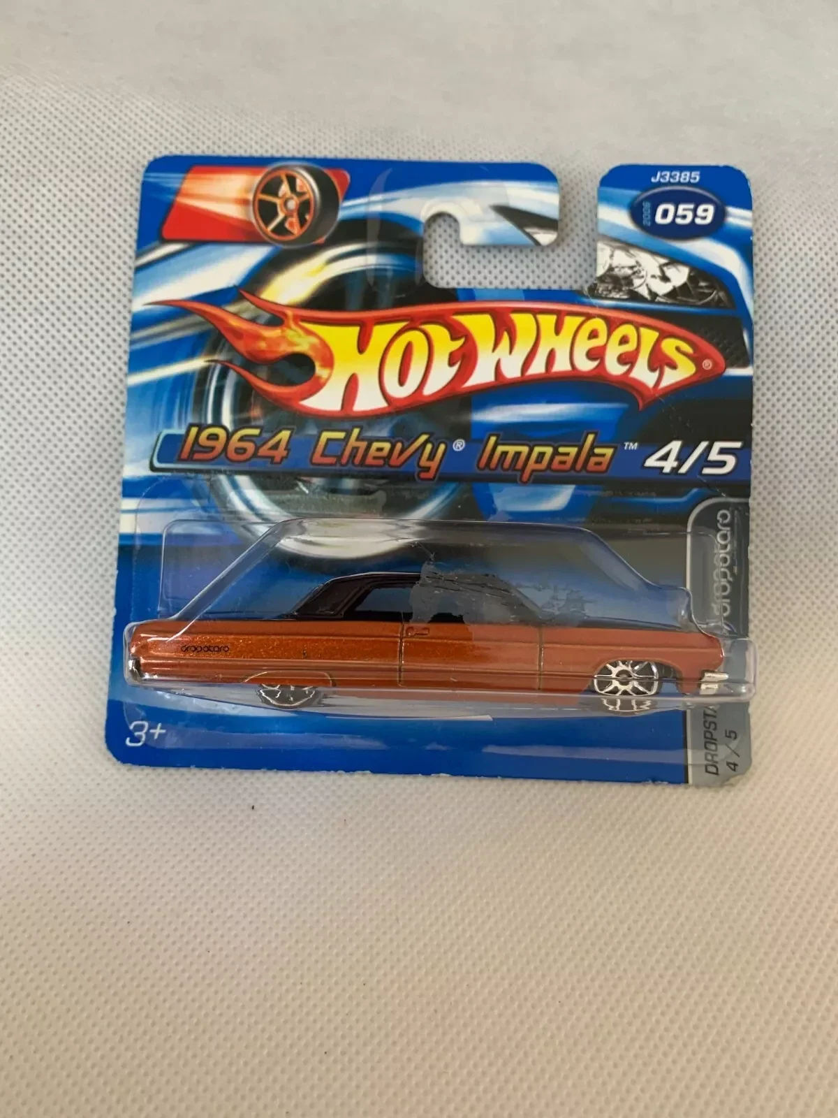 2006 Hot Wheels 4/5 Dropstars #059 1964 Chevy Impala Lowrider RARE Short Card