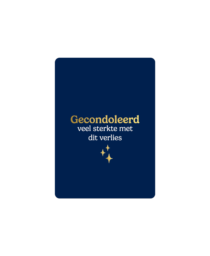 Cadeaukaart - Gecondoleerd