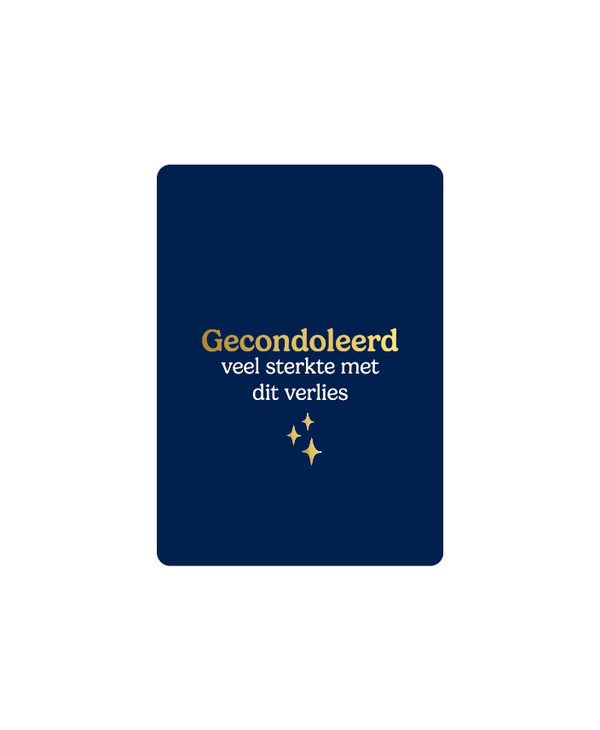 Cadeaukaart - Gecondoleerd