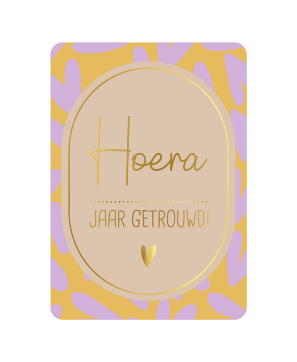 Kaart - Hoera ... jaar getrouwd!