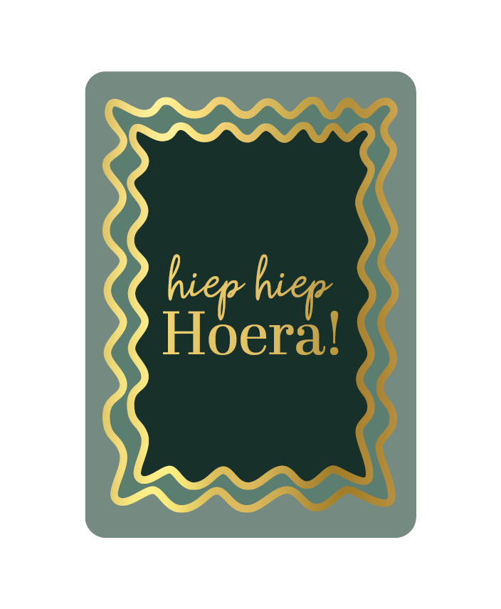 Kaart - Hiep hiep hoera!
