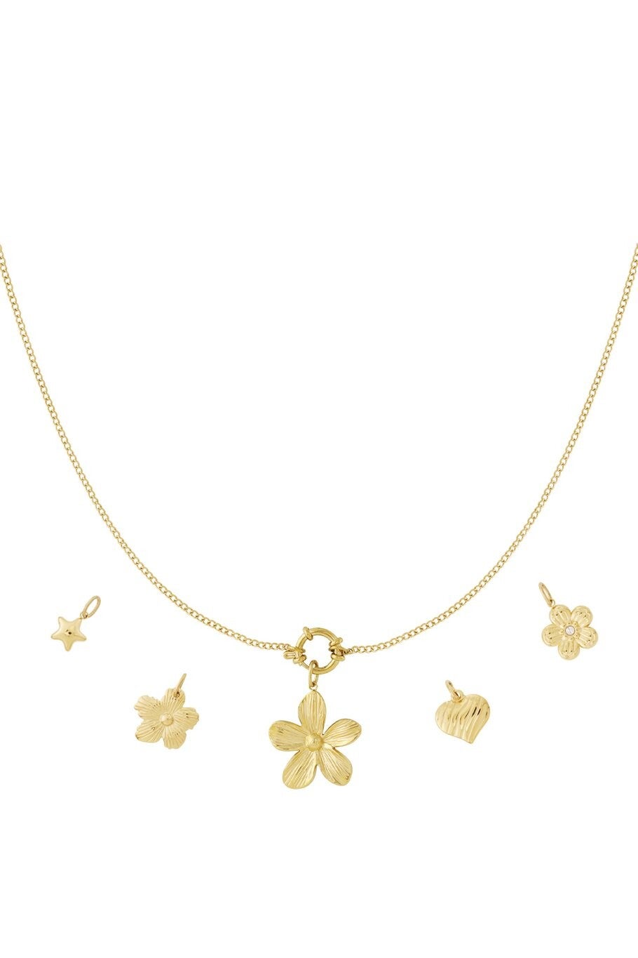 Ketting Bloemen - Goud