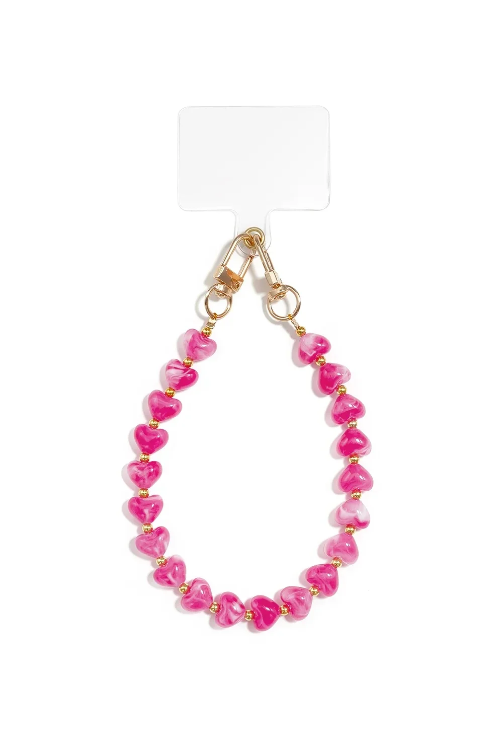 Telefoonkoord Hartjes - Roze