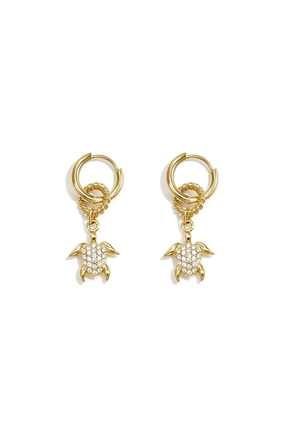Oorbellen Turtle - Goud