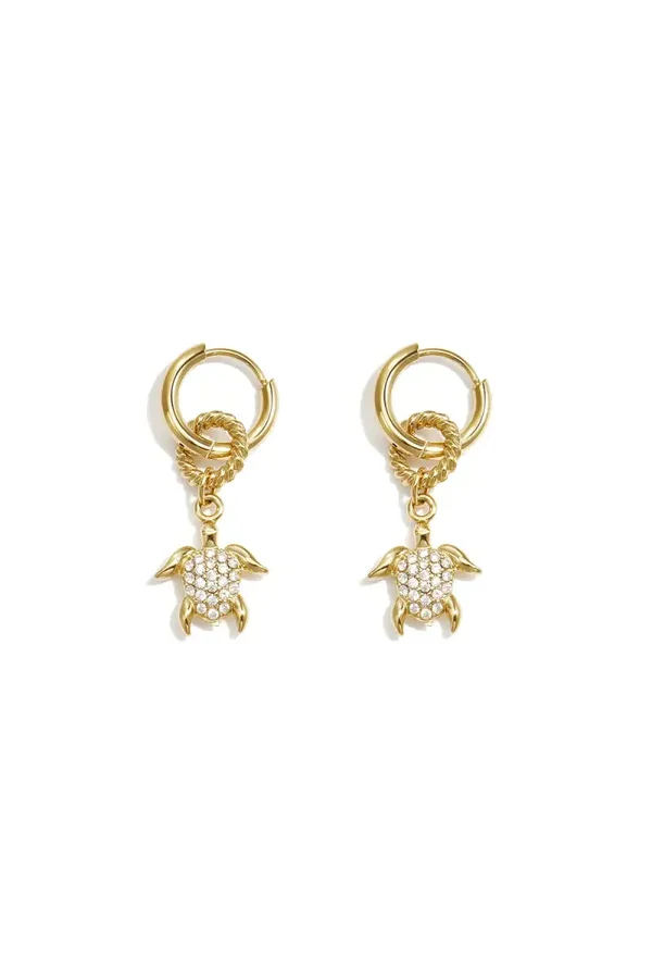 Oorbellen Turtle - Goud