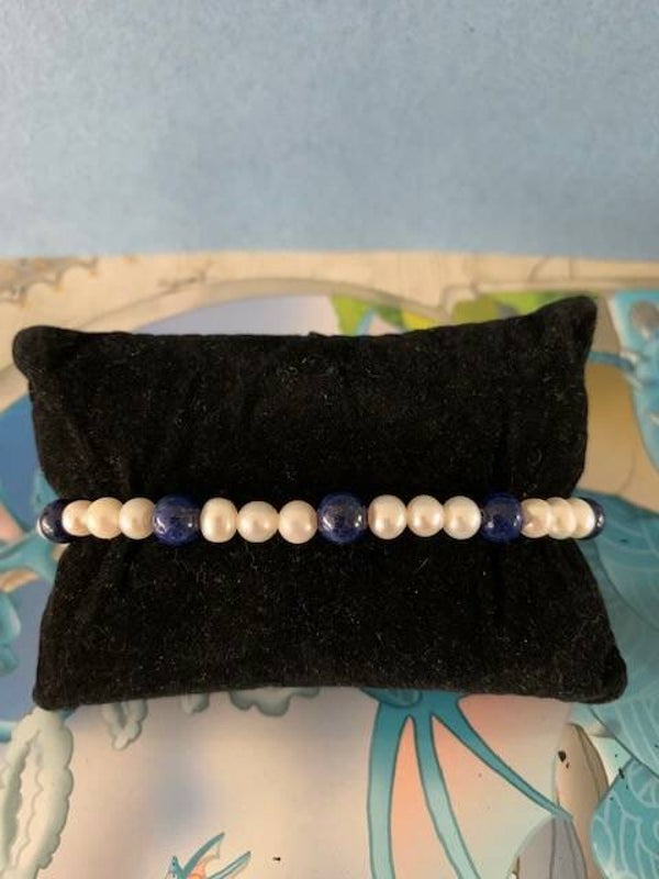 Parelarmband Lapis lazuli