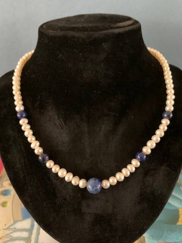 Collier Lapis lazuli 44cm